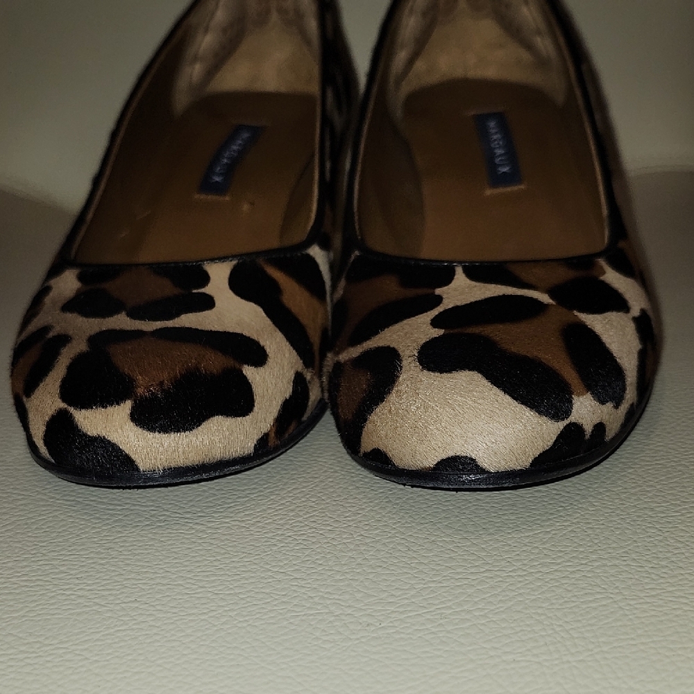 Margaux "The Heel" Leopard Print Pony Hair Heels Size 8.5 M - Picture 3 of 12